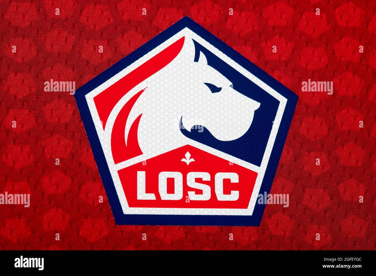 Close up of Lille OSC kit 2020/21. Stock Photo
