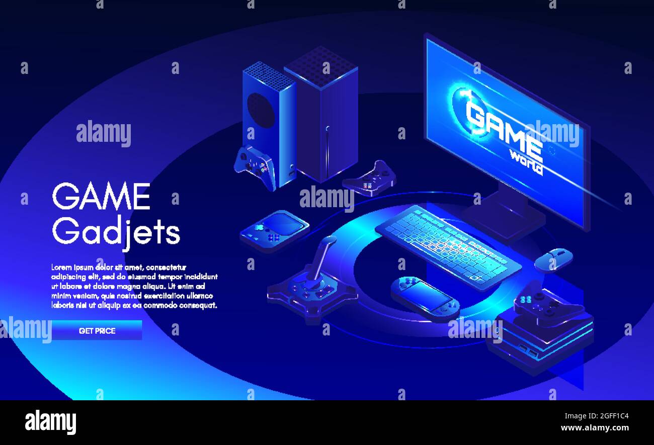 Online Video Games Concept Banner. E Sports In Internet. Computer Network  Games. Entertainment Technology. Gamepad Hovered Near Holographic Interface  And World Virtual Map. Web Gaming Communication. Royalty Free SVG,  Cliparts, Vectors, and