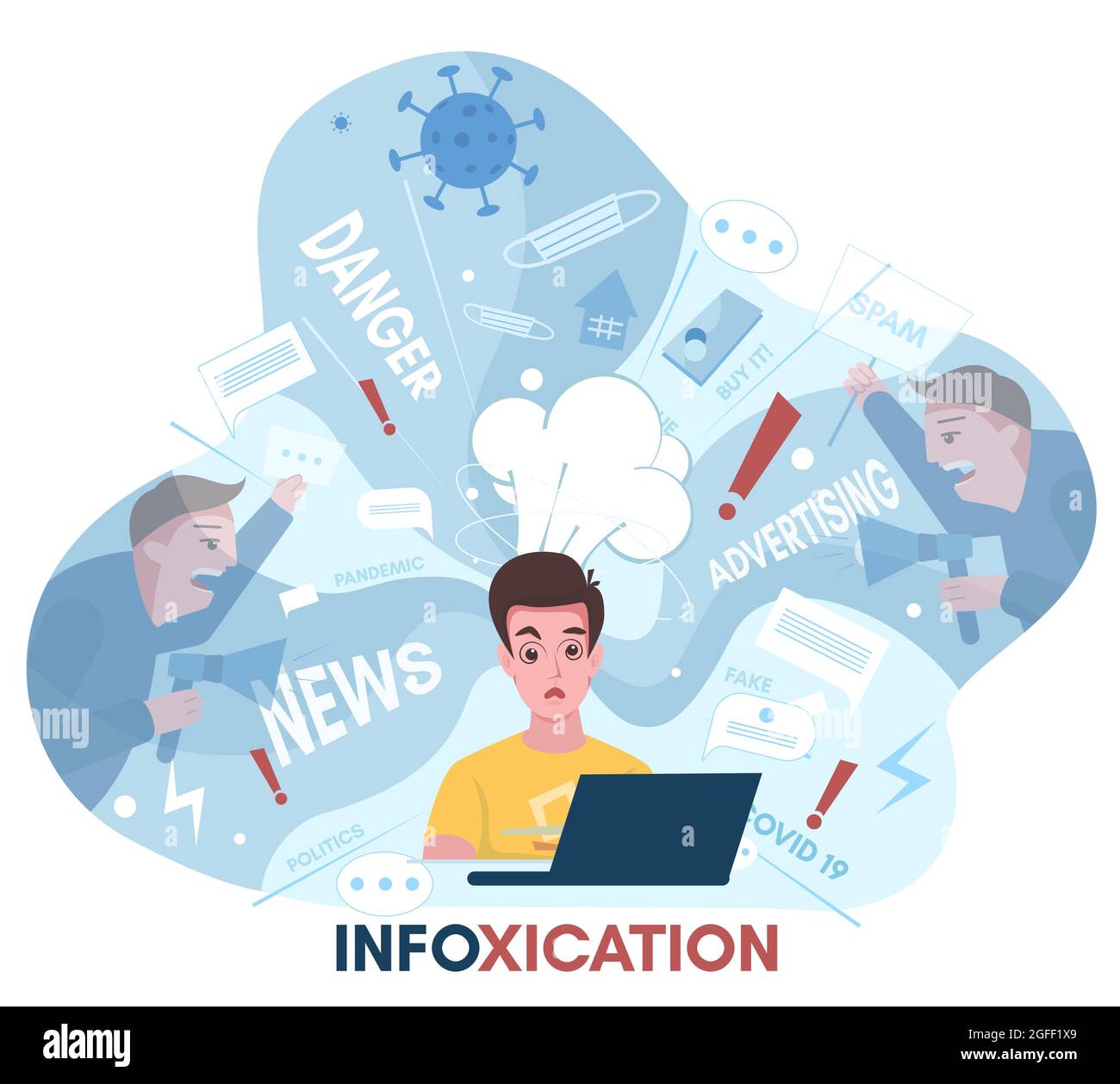 Social Media Overload Stock Illustrations – 965 Social Media Overload Stock  Illustrations, Vectors & Clipart - Dreamstime