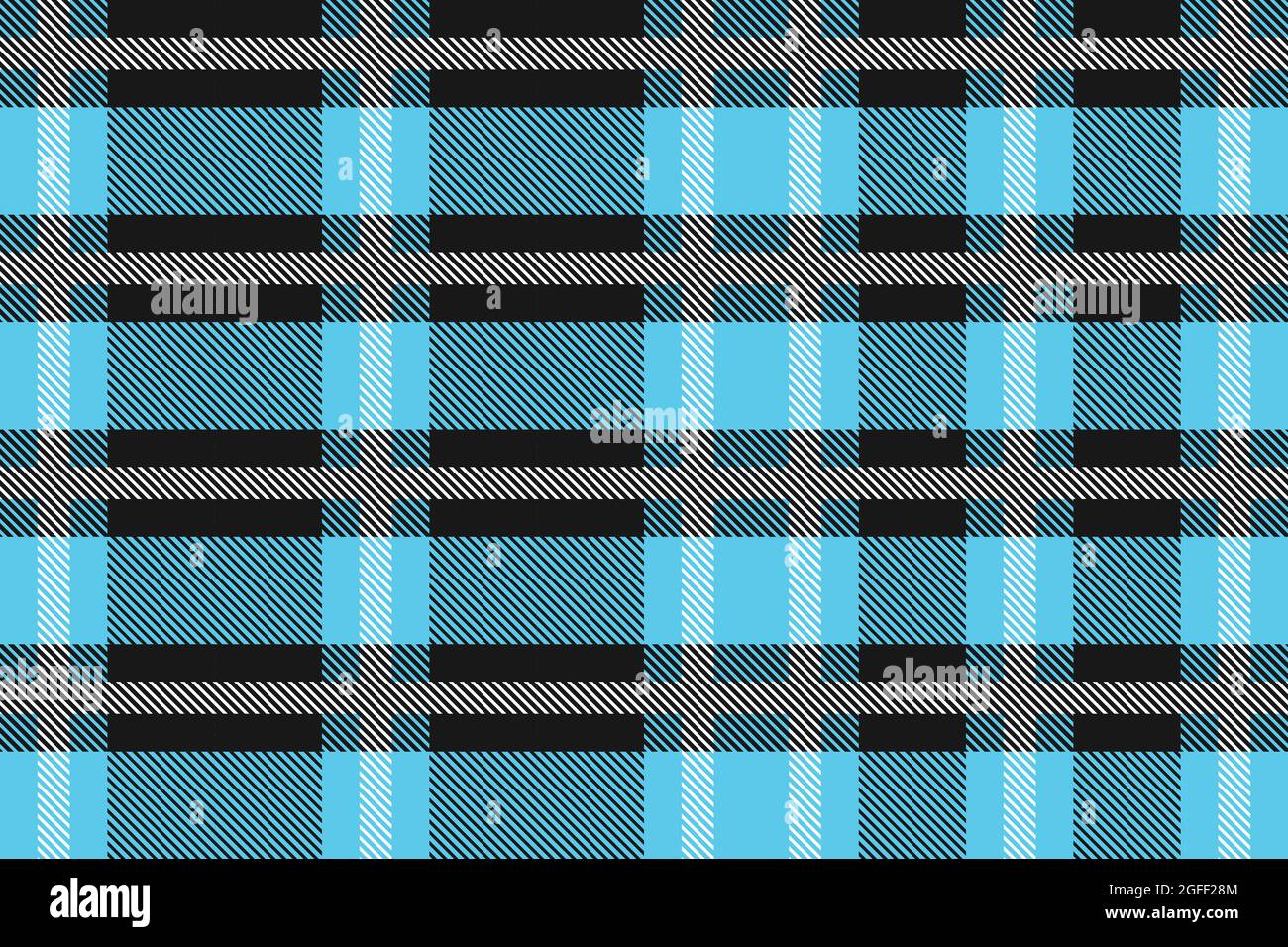 Blue and black tartan plaid seamless pattern Vector Image