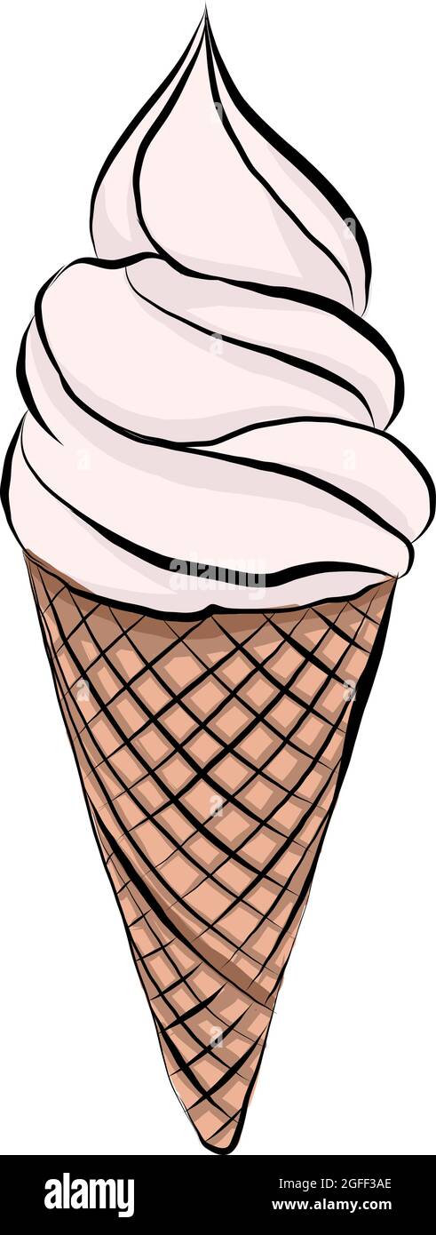 Ice cream sketch engraving Royalty Free Vector Image-anthinhphatland.vn
