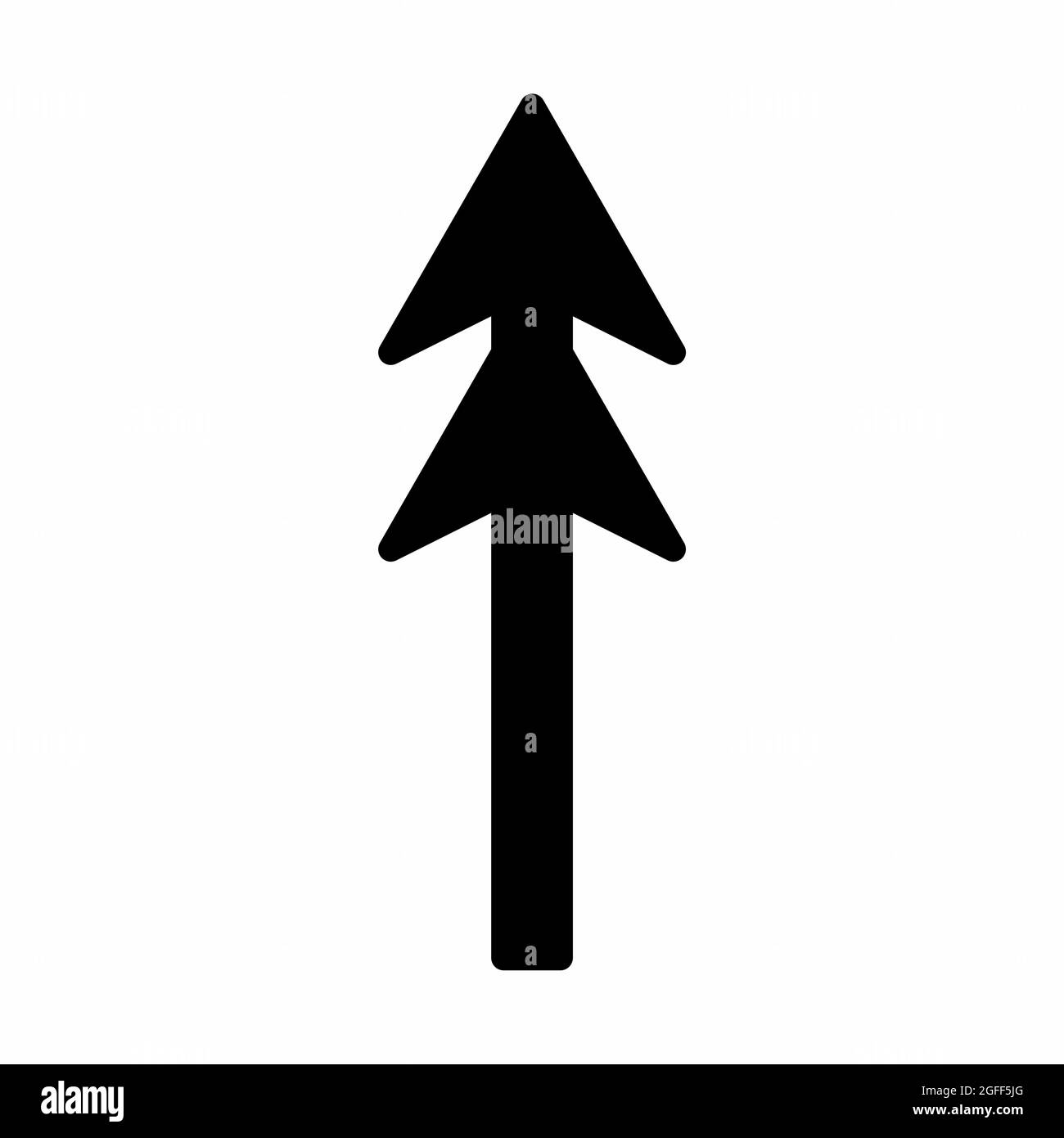 Two headed arrow icon isolated on white background Stock Vector Image