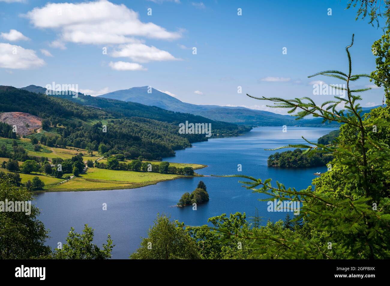 Scottish mountains in summer time Stock Photo