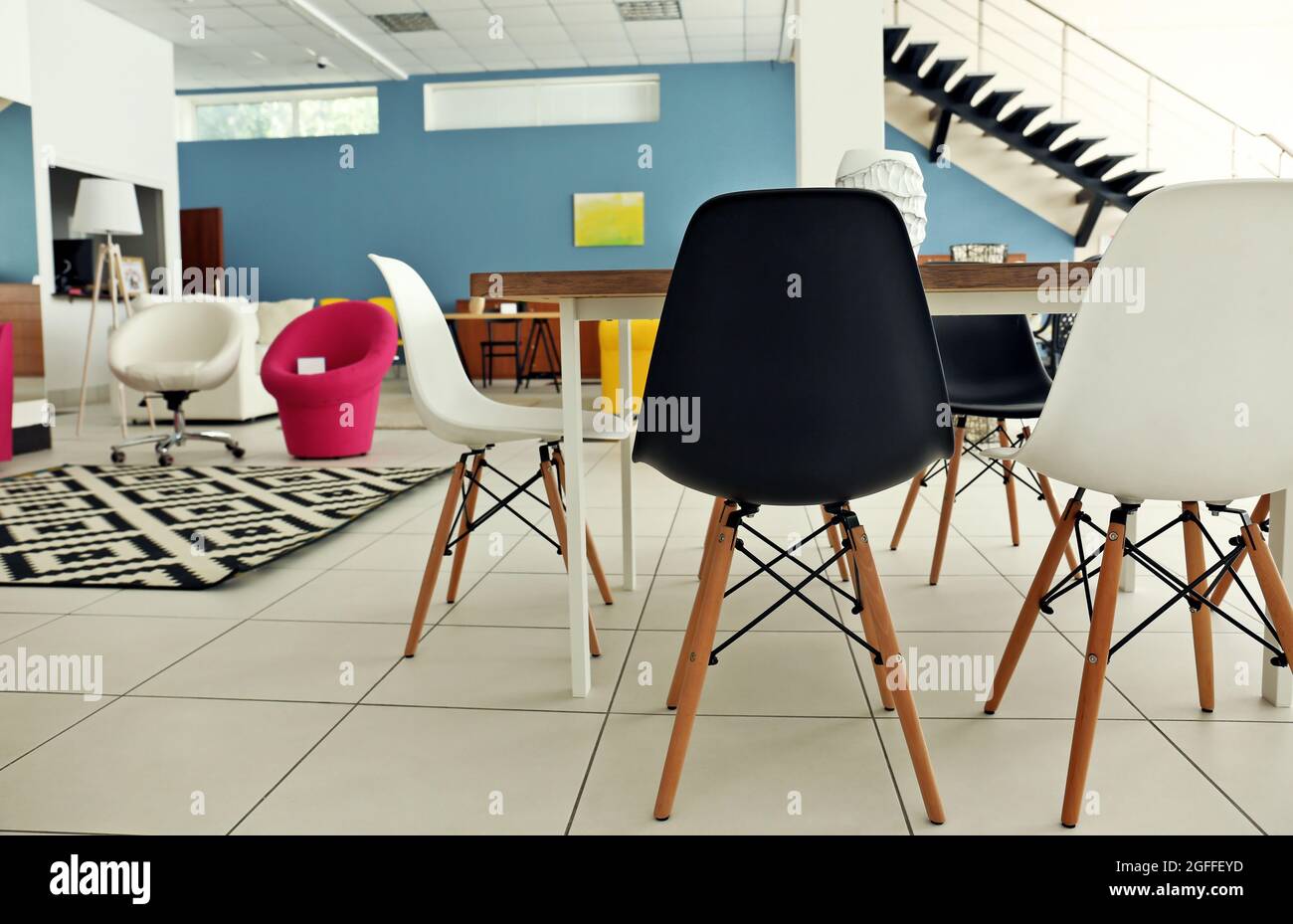 Interior of furniture store Stock Photo Alamy