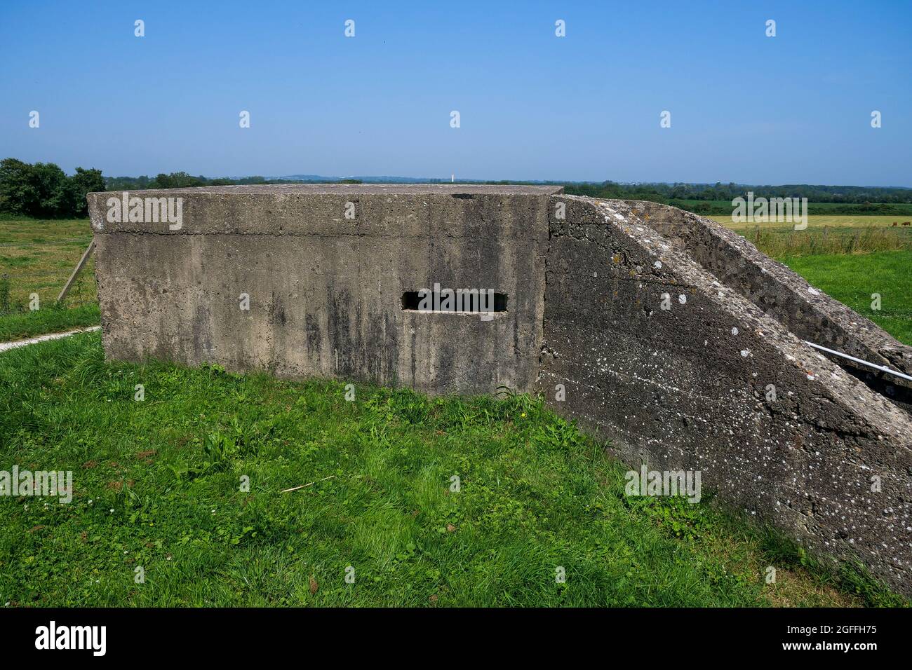 Crisbecq Battery, remains of the Atlantic Wall, Manche department, Cotentin, Normandy Region, France Stock Photo
