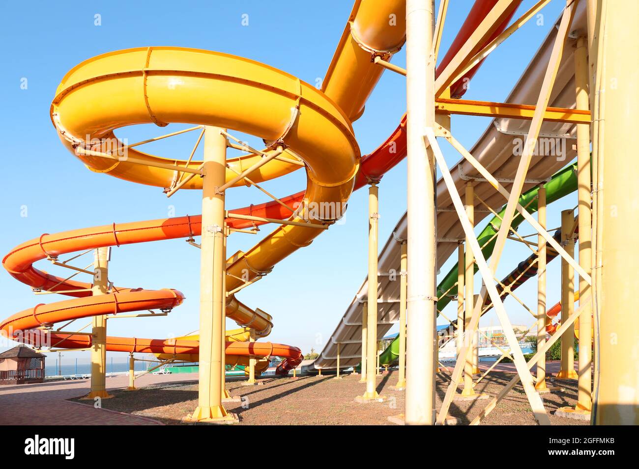 Water park slides Stock Photo Alamy