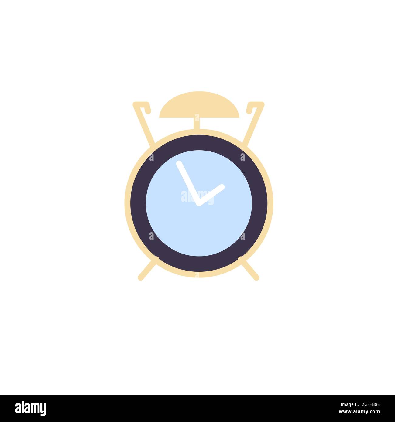 Flat cartoon alarm clock,time tracking and following daily schedule vector illustration concept