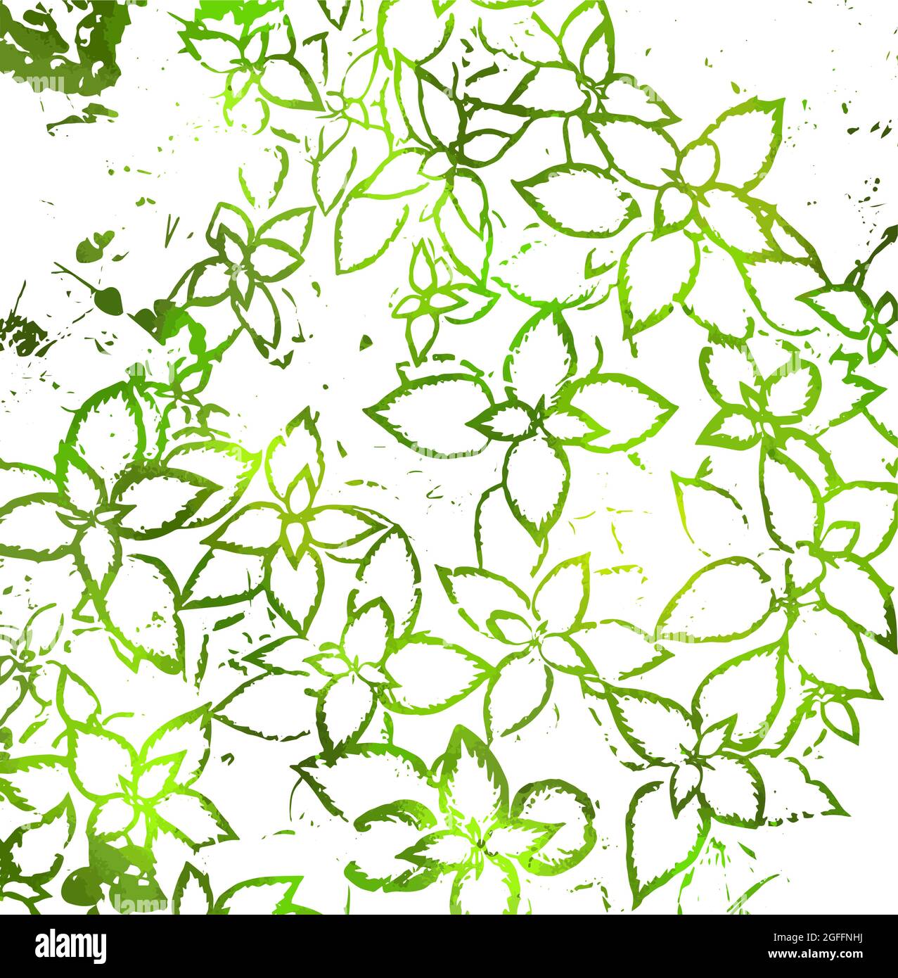 Background with green leaves. Vector illustration Stock Vector Image ...