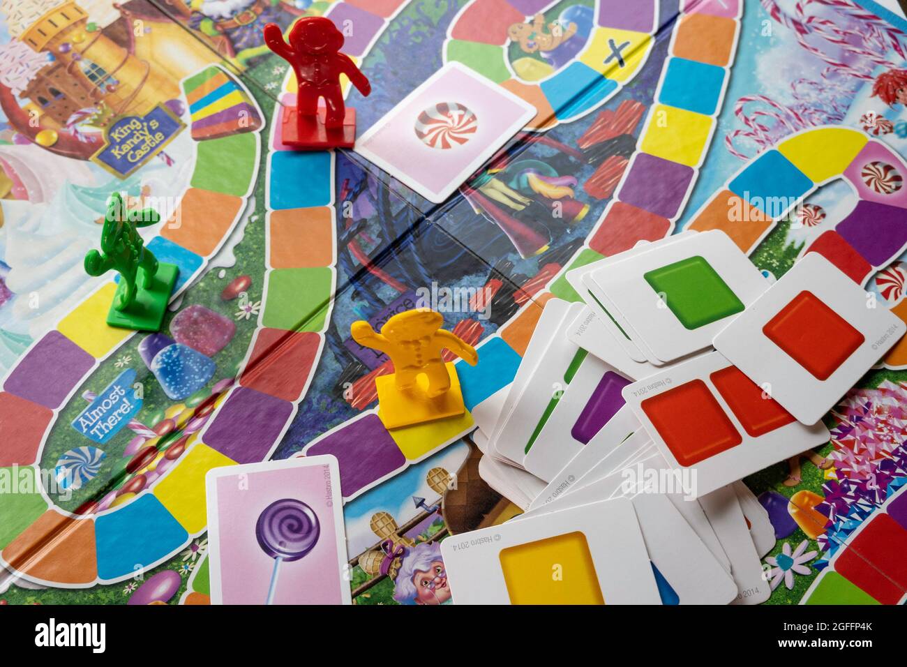 Candy Land is a classic beginner game for kids age 3+, USA Stock Photo