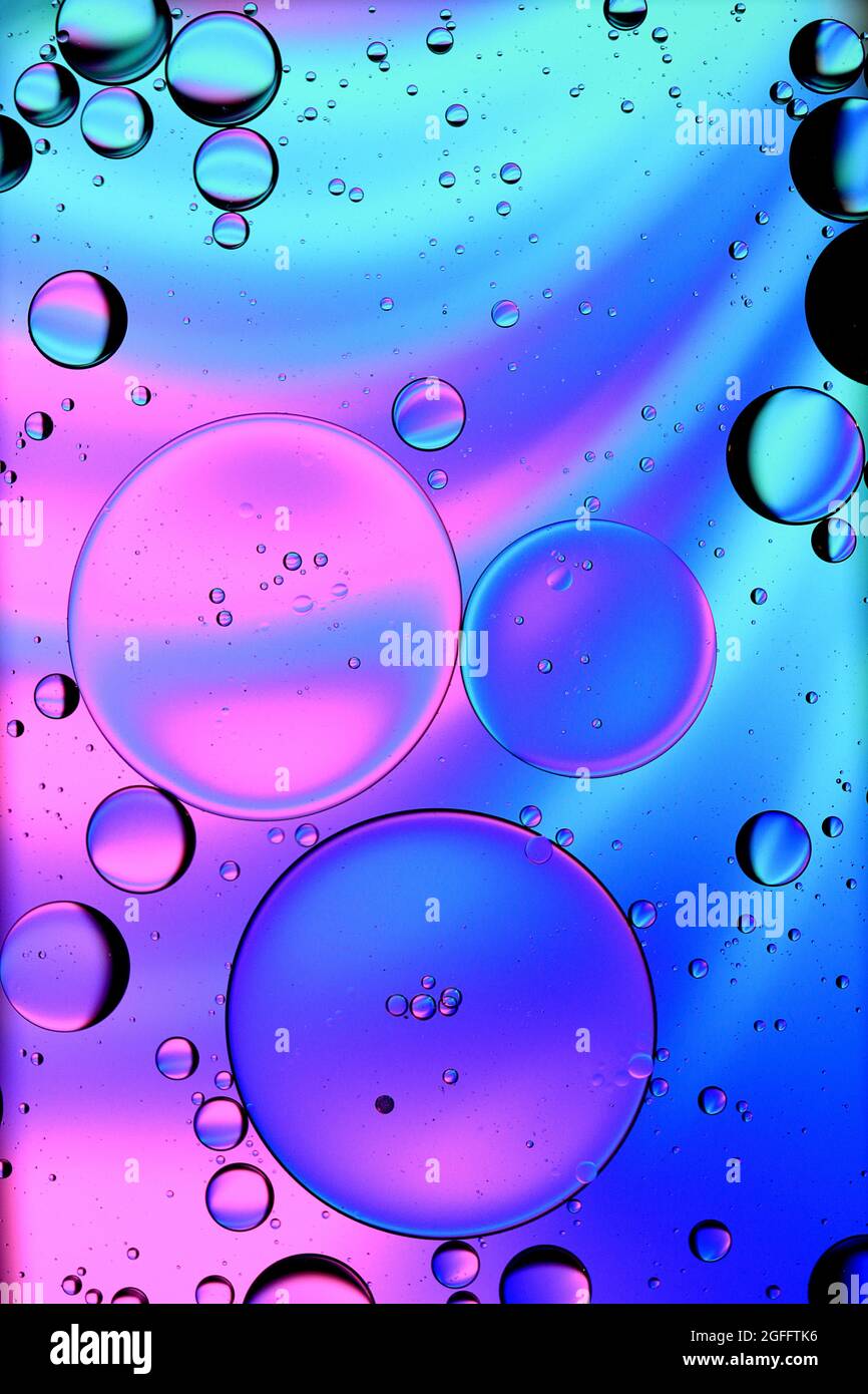 Abstract macro colorful background of oil and water Stock Photo - Alamy
