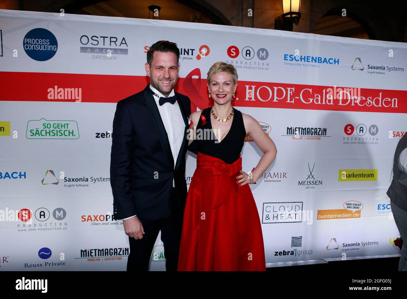 Karen Heinrichs und Matthias Killing bei der 14. Hope Gala 2019 im Schauspielhaus. Dresden, 16.11.2019 Stock Photo