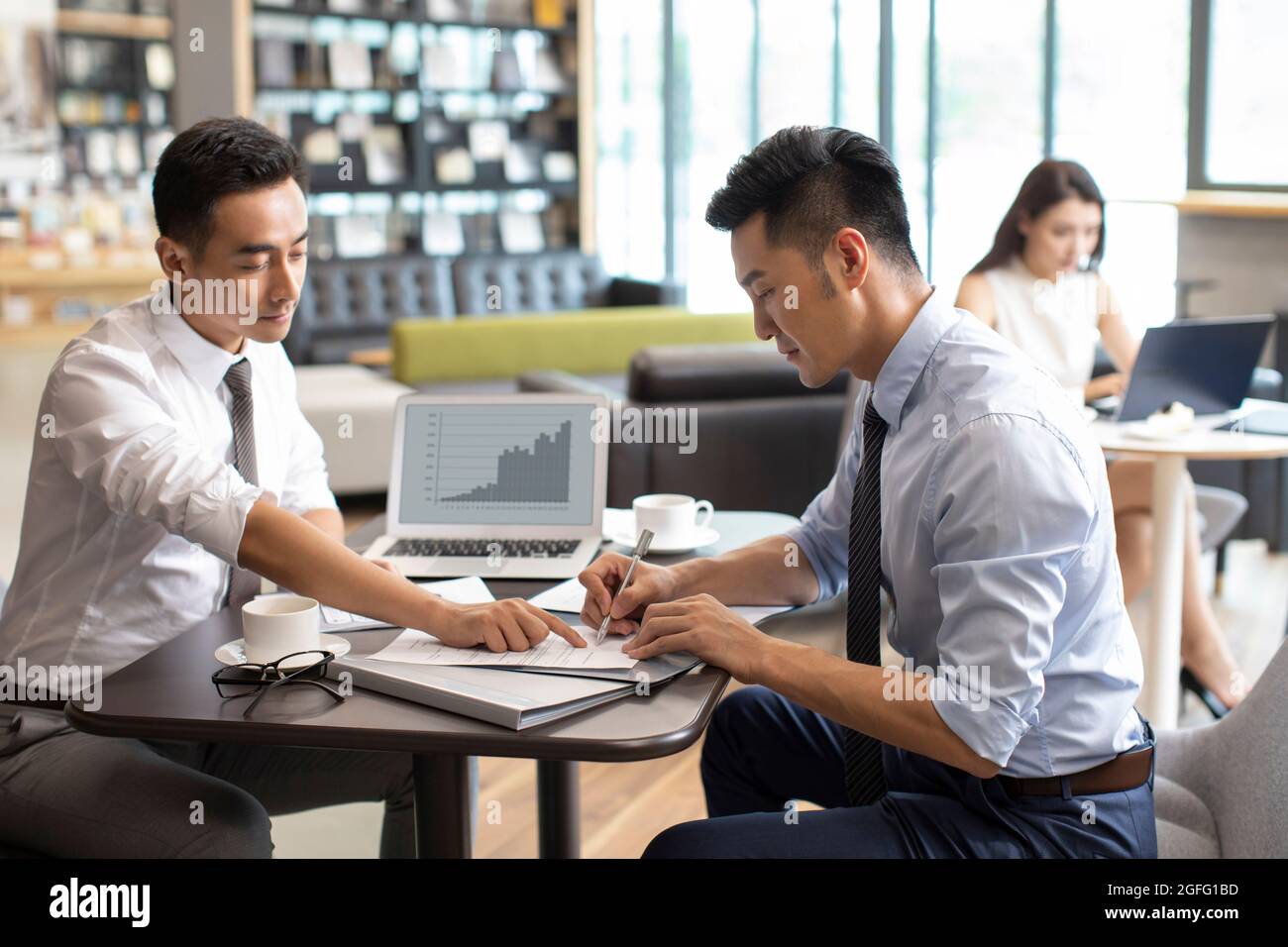 Confident businessmen having a meeting Stock Photo
