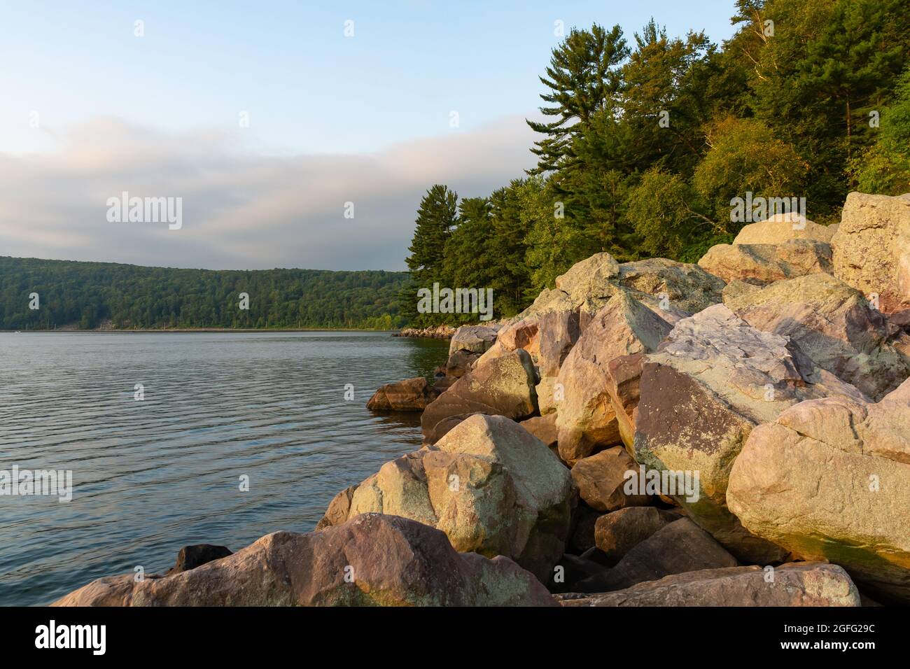 Sunrise along the Tumbled Rocks Trail on a beautiful Summer morning ...