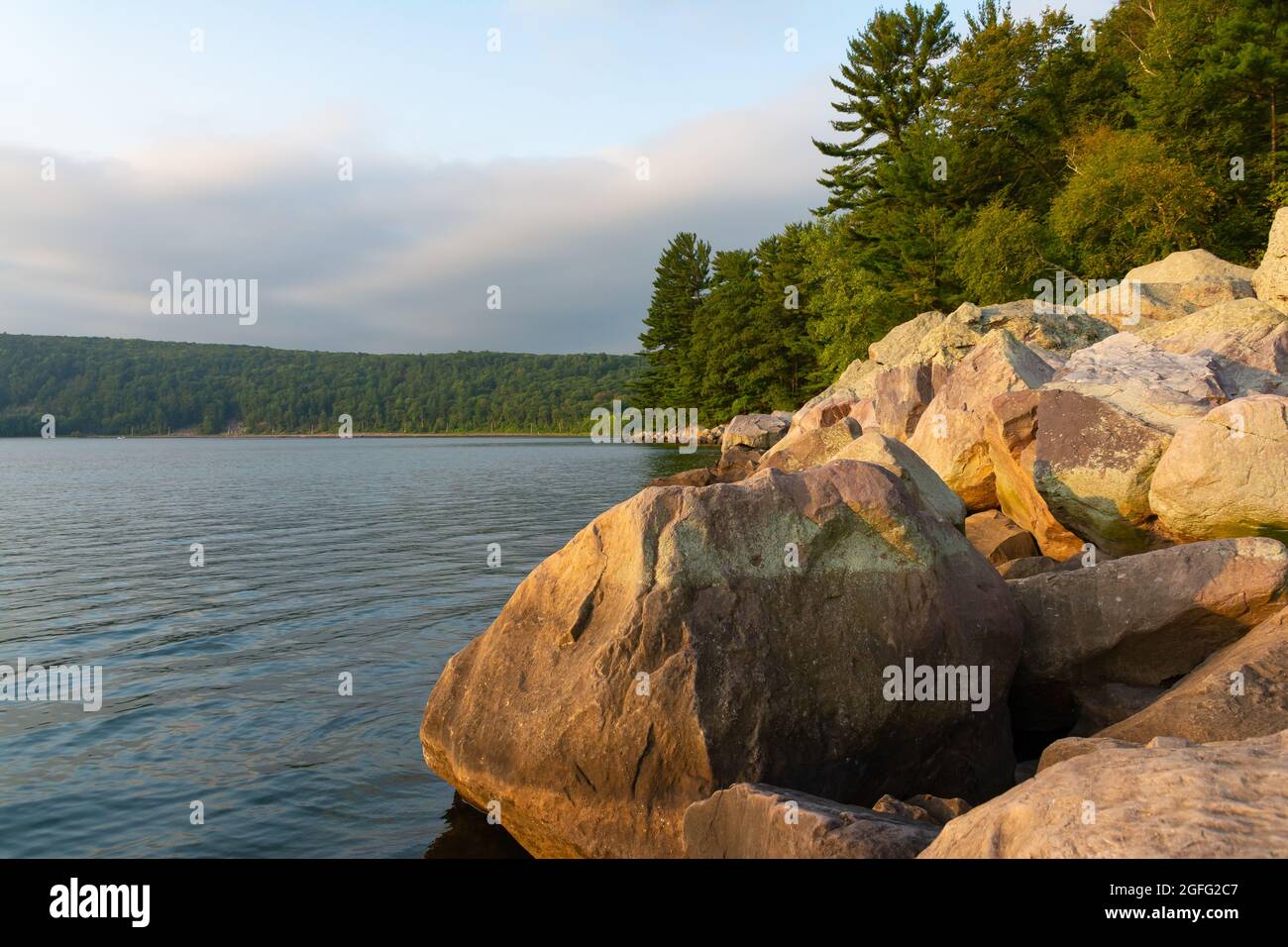 Sunrise along the Tumbled Rocks Trail on a beautiful Summer morning ...