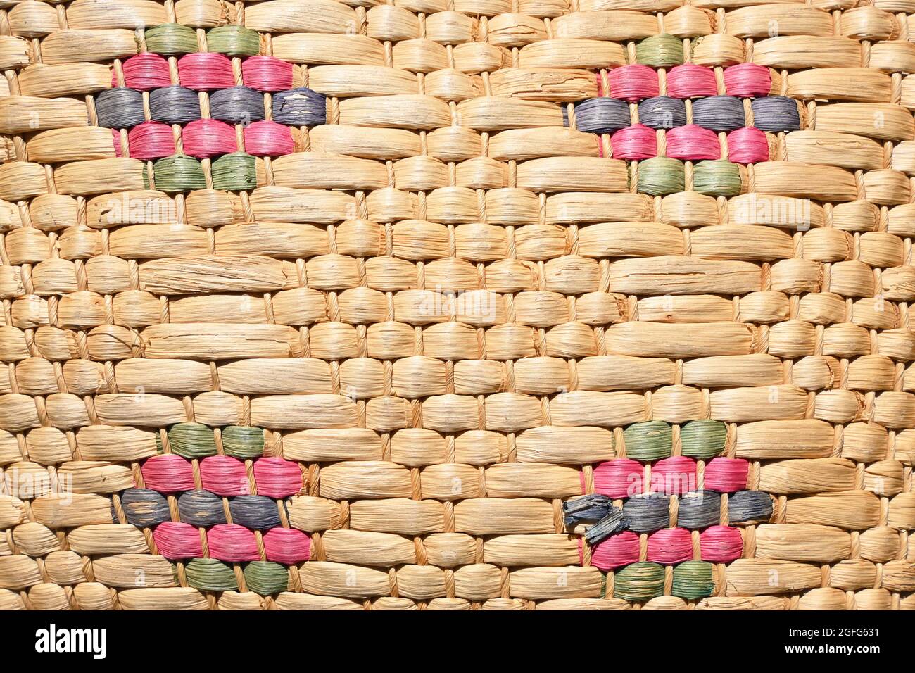 Handmade Wicker and Cattail Weaving. Rural, natural and ecological