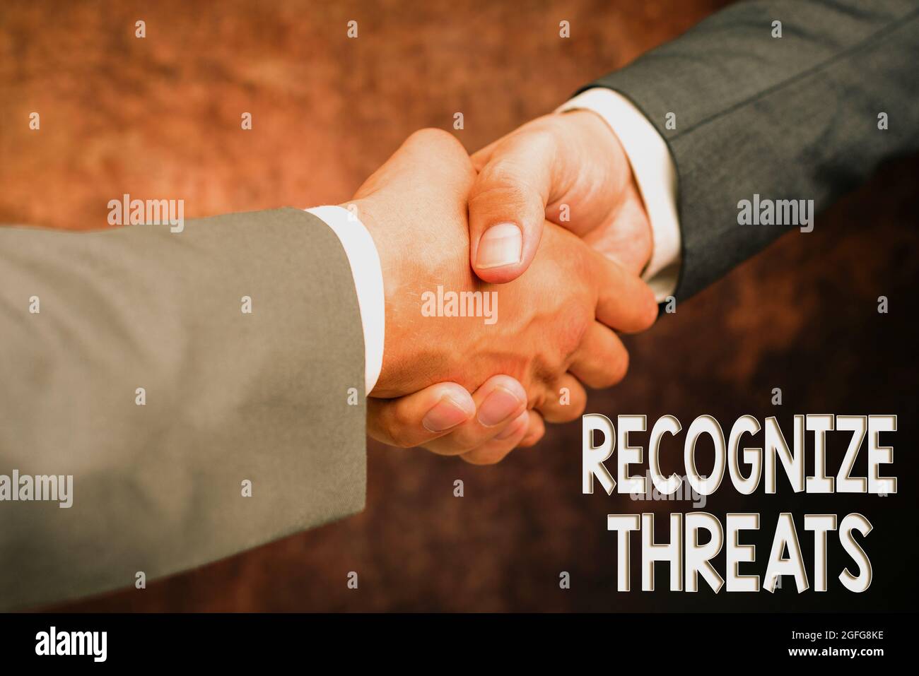 Conceptual display Recognize Threats. Business idea potential to cause ...