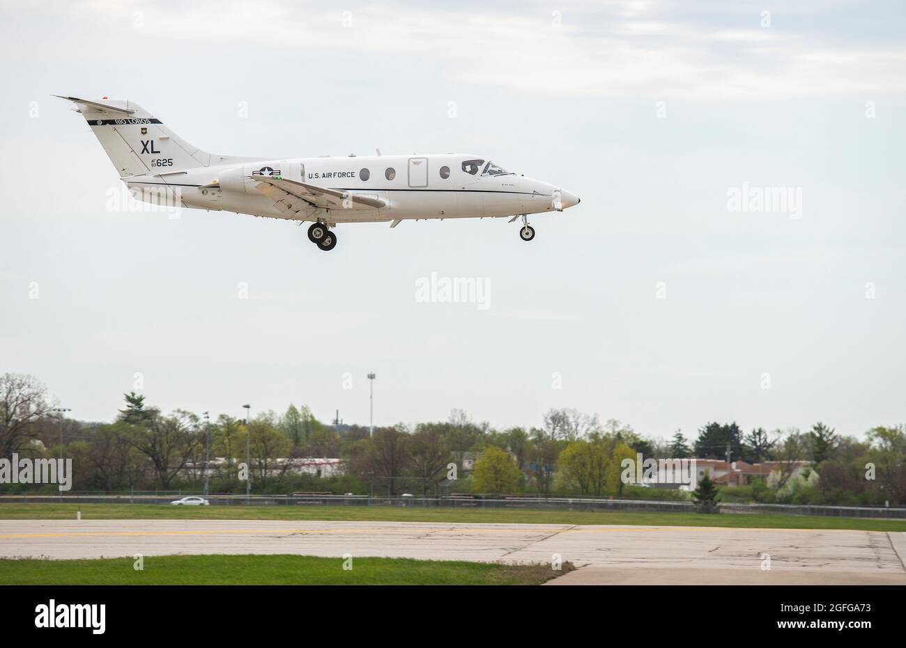 A T1A Jayhawk from Laughlin Air Force Base, Texas, lands at Wright