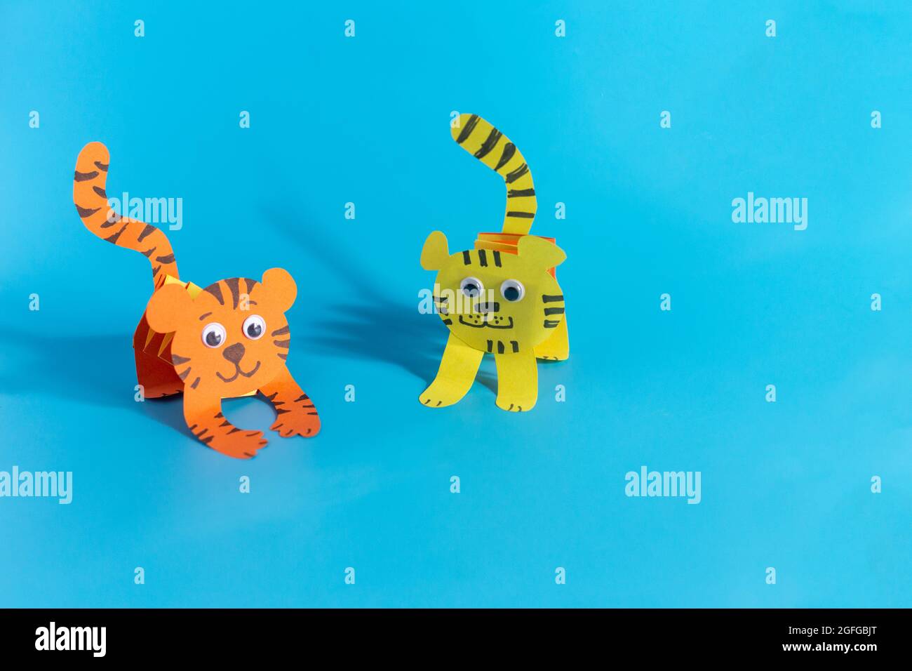 paper tiger craft for kids Stock Photo Alamy