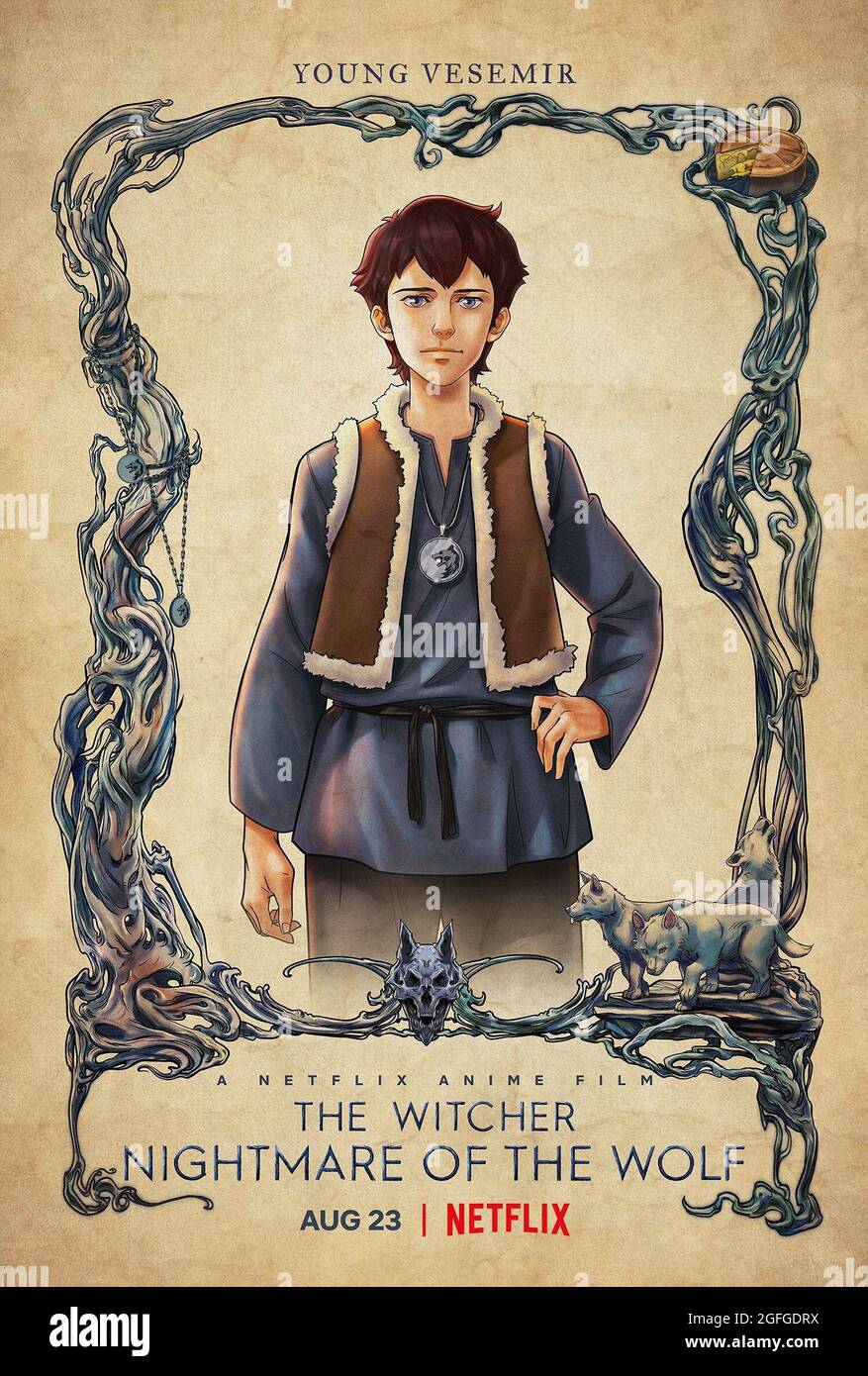 THE WITCHER NIGHTMARE OF THE WOLF, US character poster, Young Vesemir