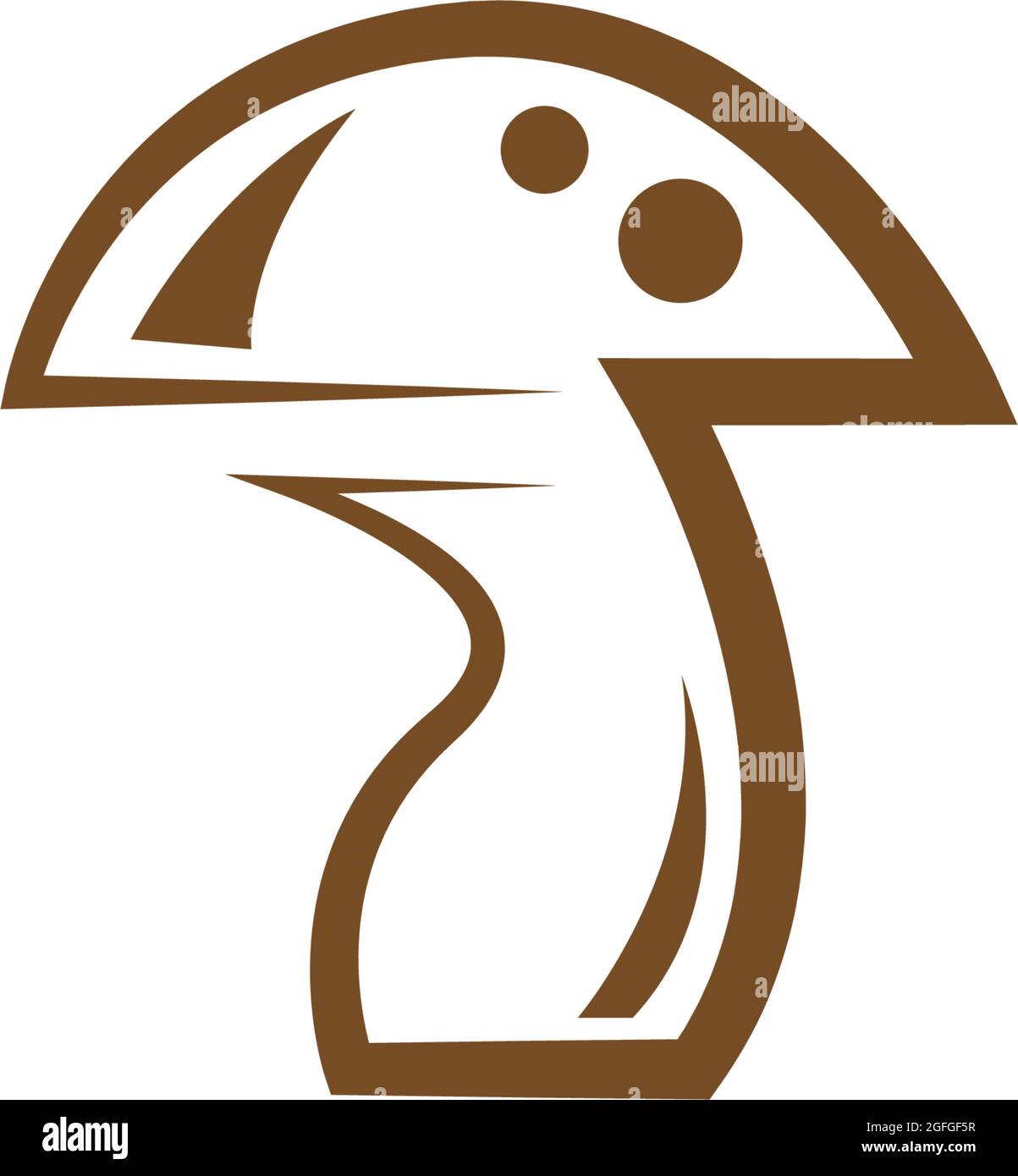 Mushroom icon logo design vector template Stock Vector