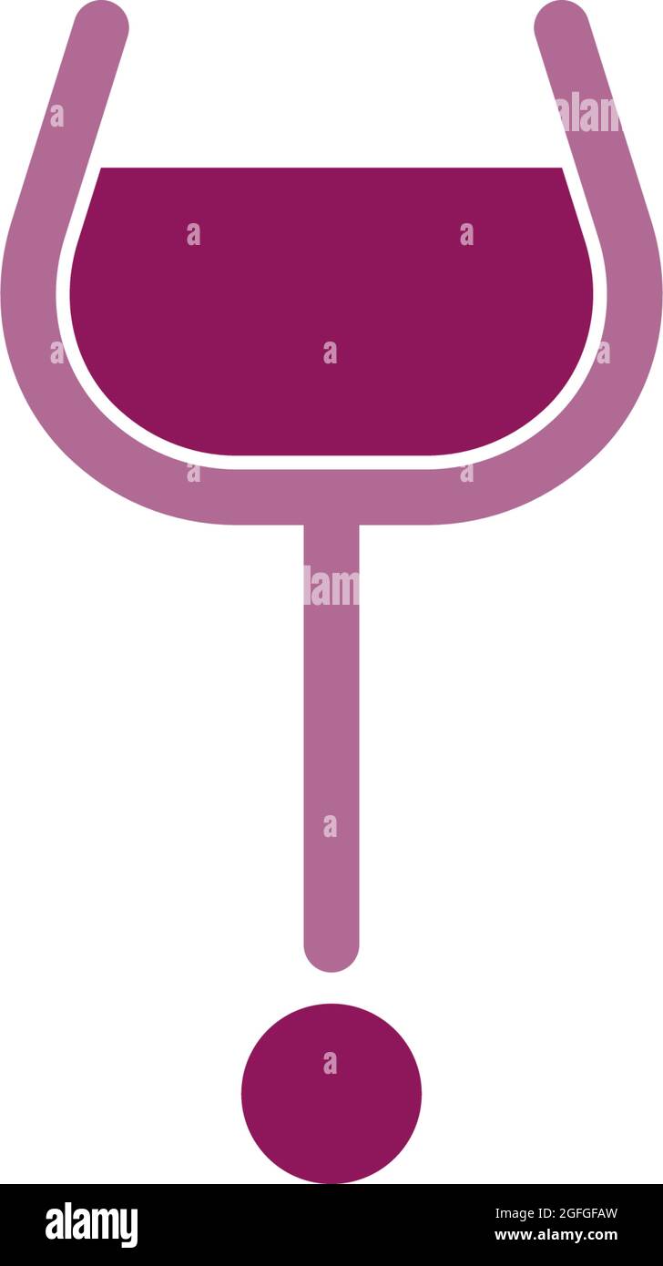 Wine icon logo design vector template Stock Vector