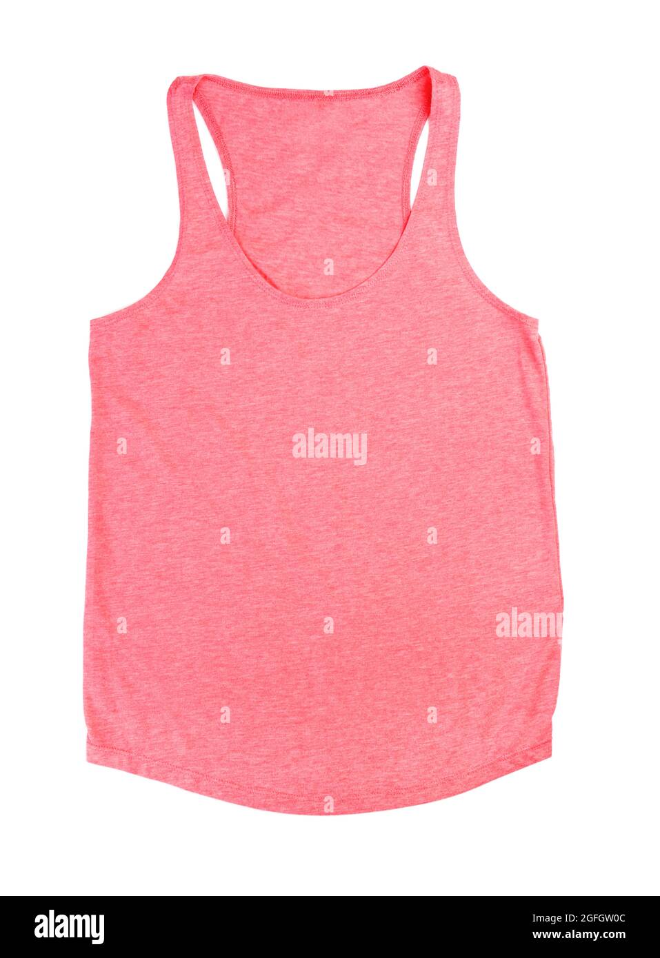 Pink sleeveless shirt isolated on white Stock Photo Alamy