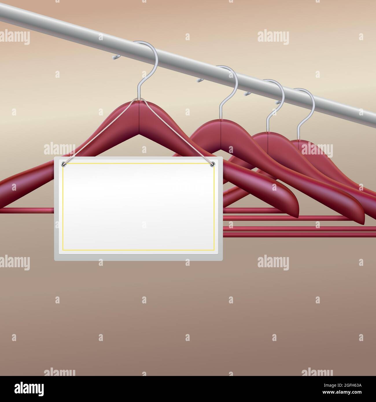 Wooden hangers with label Stock Vector Image & Art Alamy