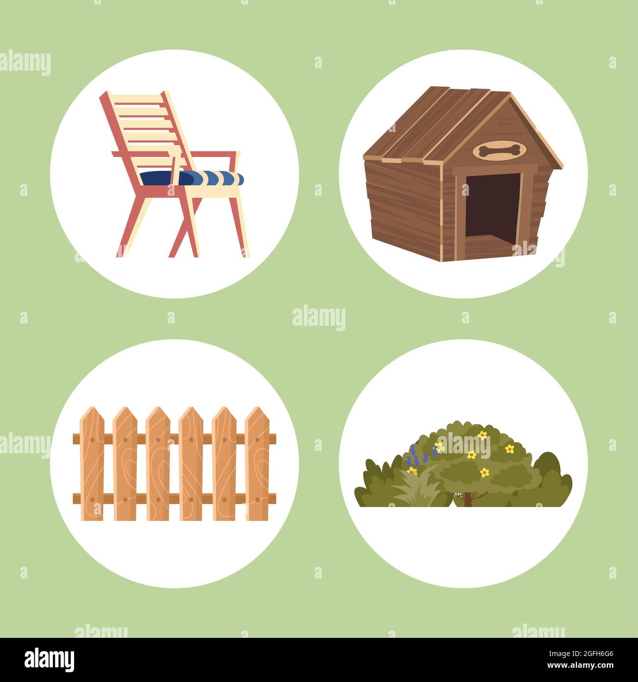 set icons of backyard house Stock Vector Image & Art Alamy