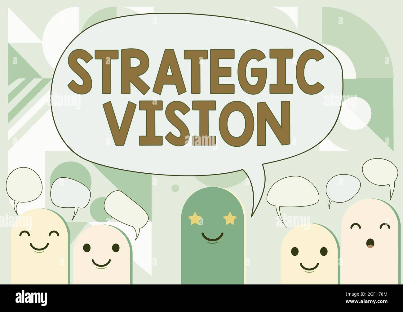 Text caption presenting Strategic Vision. Business overview clarifies