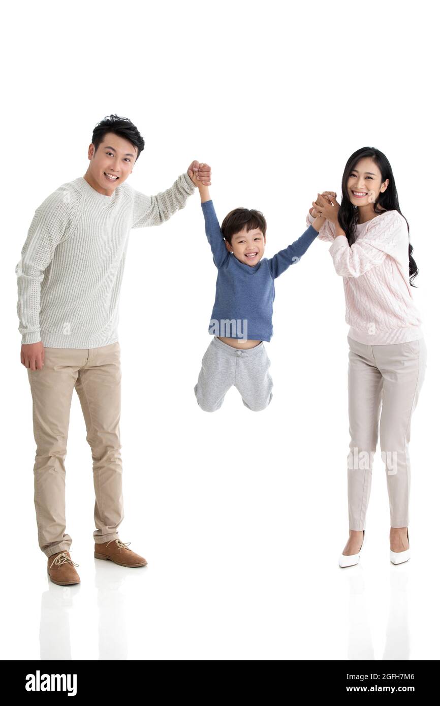 Happy young family Stock Photo