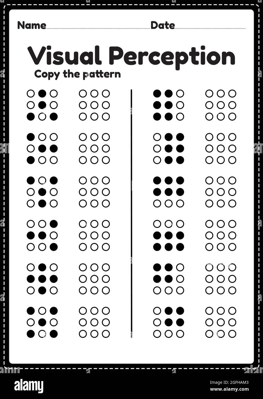 Visual perceptual skills activity of alphabet letters worksheet for