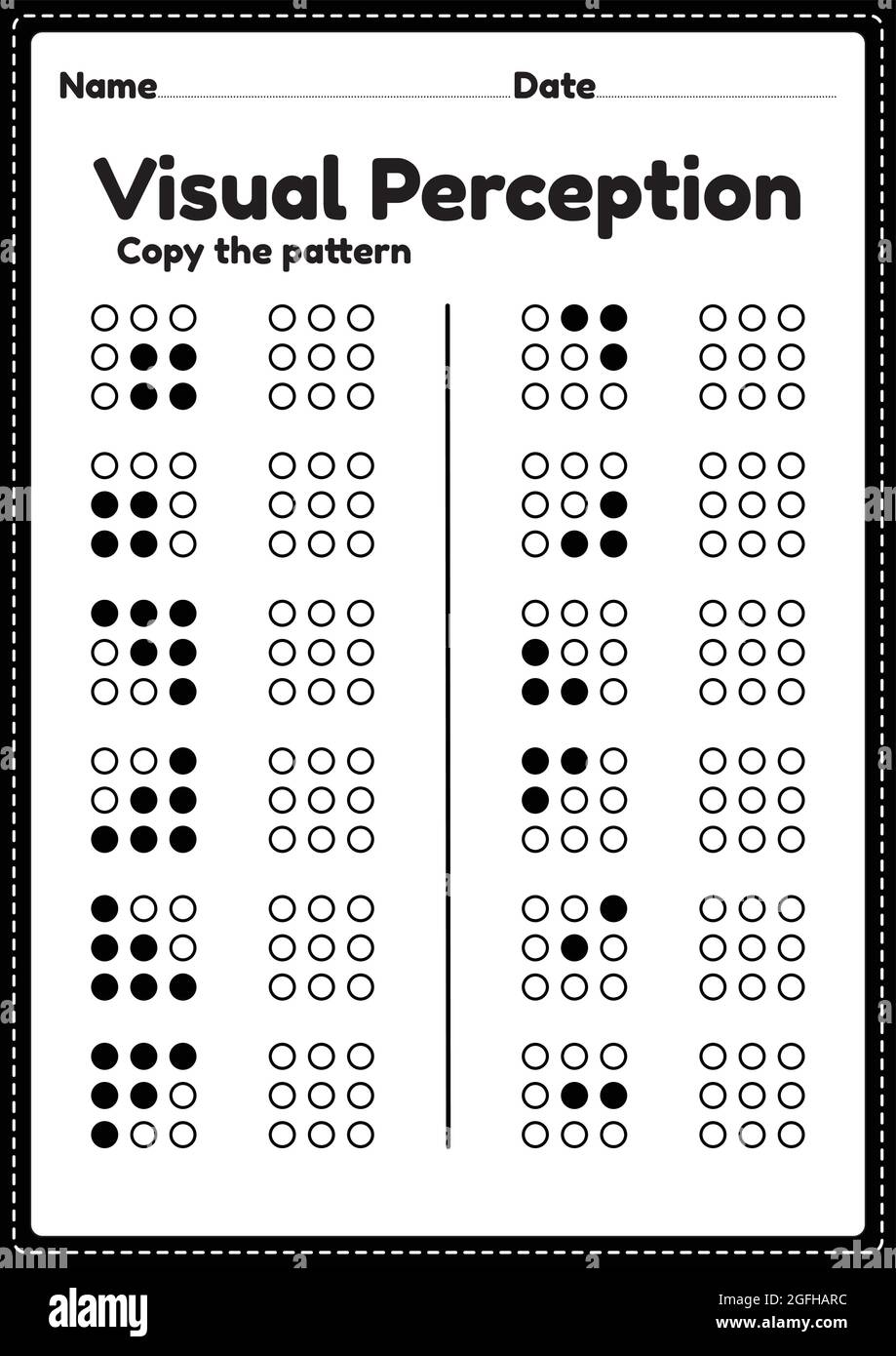 visual perceptual skills activity of alphabet letters worksheet for preschool and kindergarten kids that helps develop eyes and brain activities stock vector image art alamy