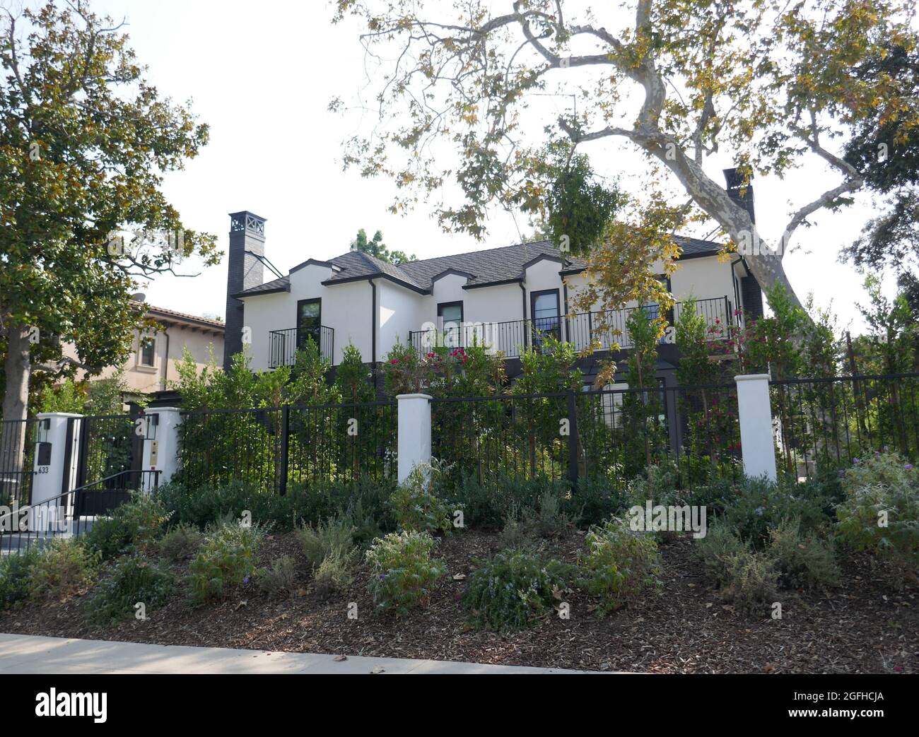 Beverly Hills, California, USA 24th August 2021 A general view of atmosphere of Studio Executive Hans Kolbig's Former home/house at 633 N. Foothill Road on August 24, 2021 in Beverly Hills, California, USA. Photo by Barry King/Alamy Stock Photo Stock Photo