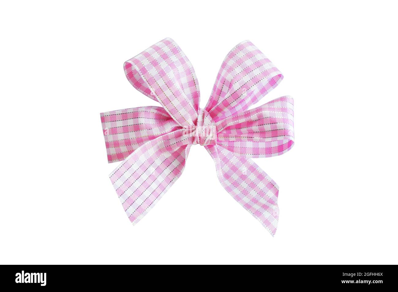 Bow made of silk ribbon isolated on white Stock Photo - Alamy