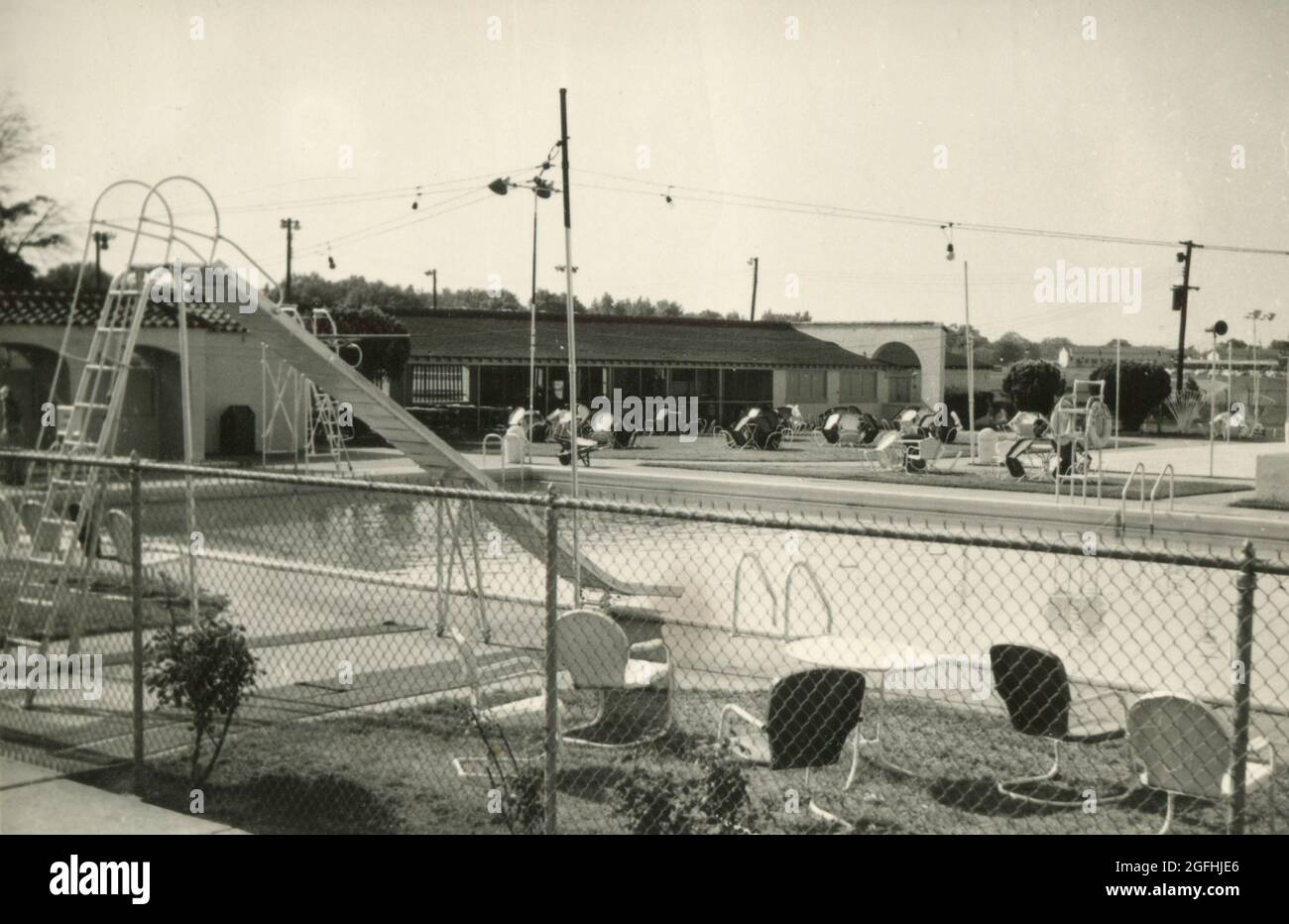 Swimming pool at the Fort Benning US Army, GA USA 1950s Stock Photo Alamy