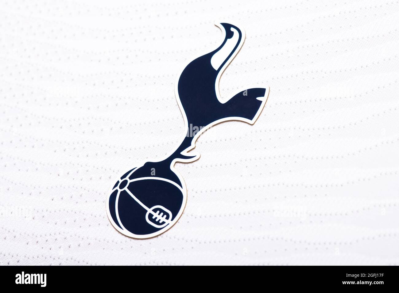 Close up of Tottenham Hotspur kit 2020/21. Stock Photo