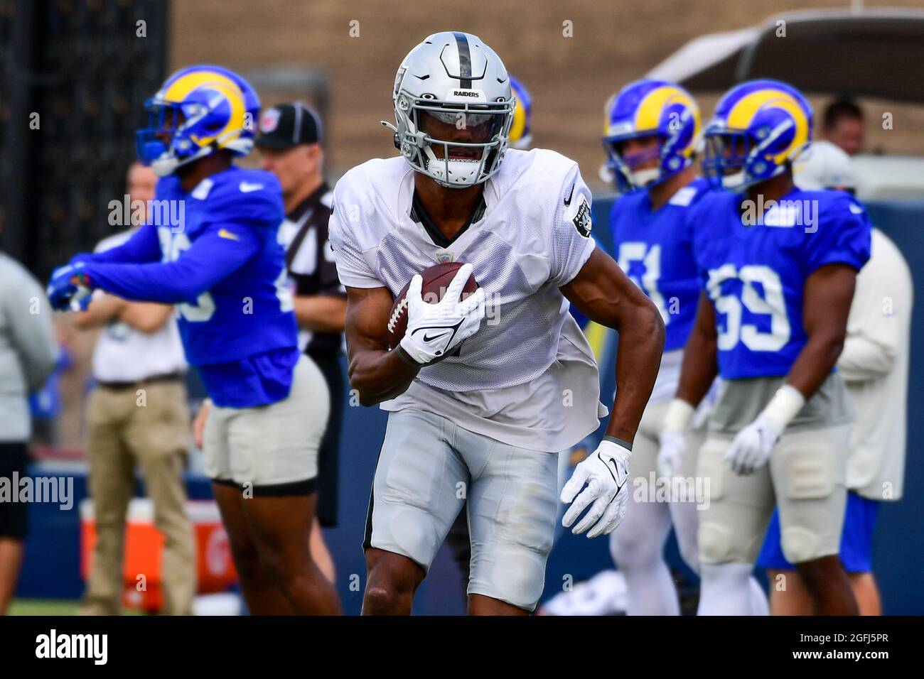 Las Vegas Raiders wide receiver Zay Jones (7) during training camp on