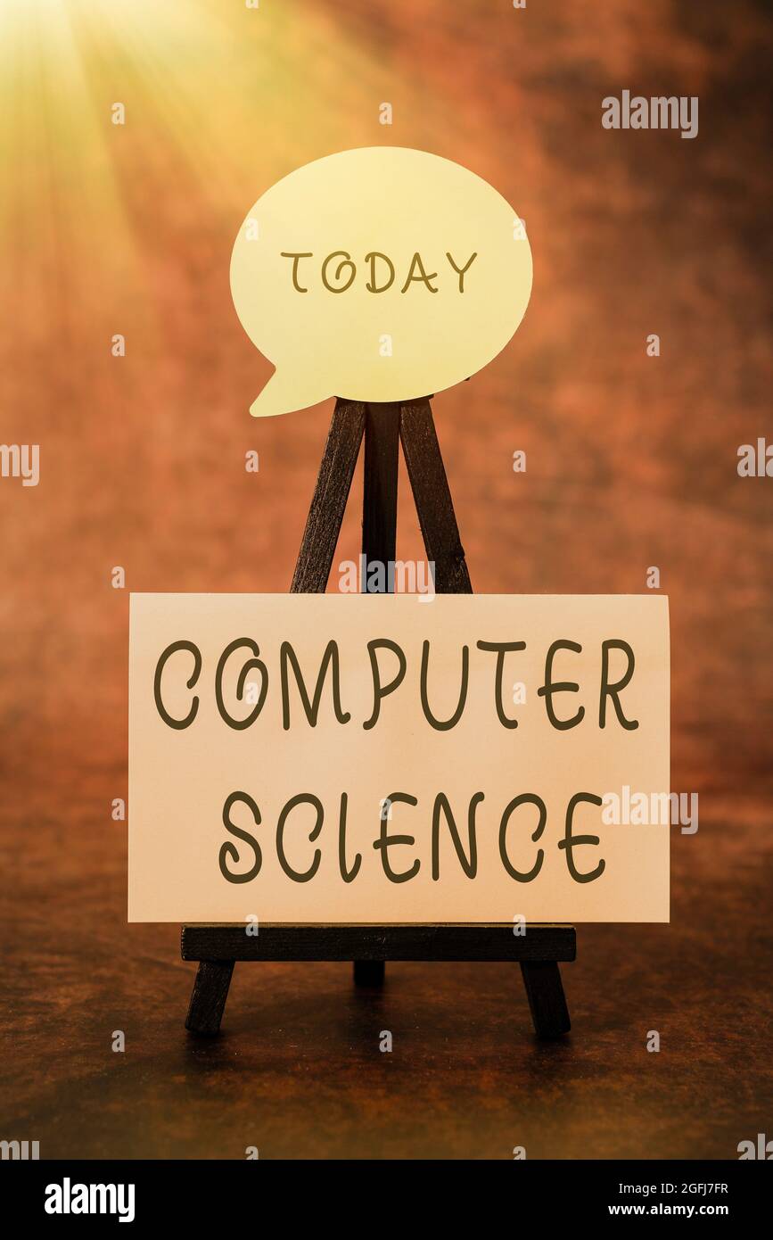 Writing displaying text Computer Science. Conceptual photo study of ...
