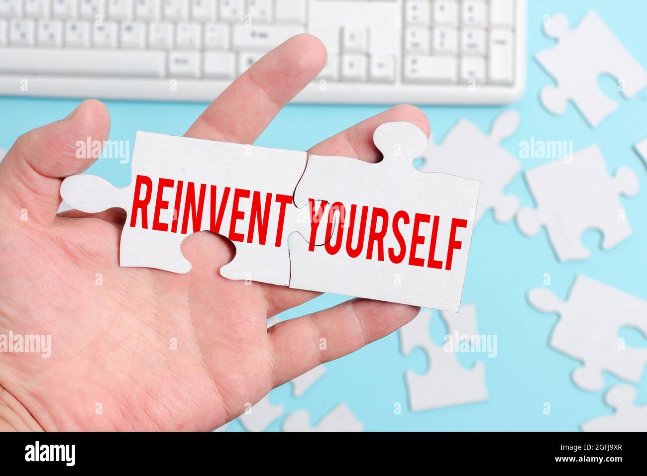 Reinvent Sign Inspiration showing sign Reinvent Yourself. Business idea to do ...