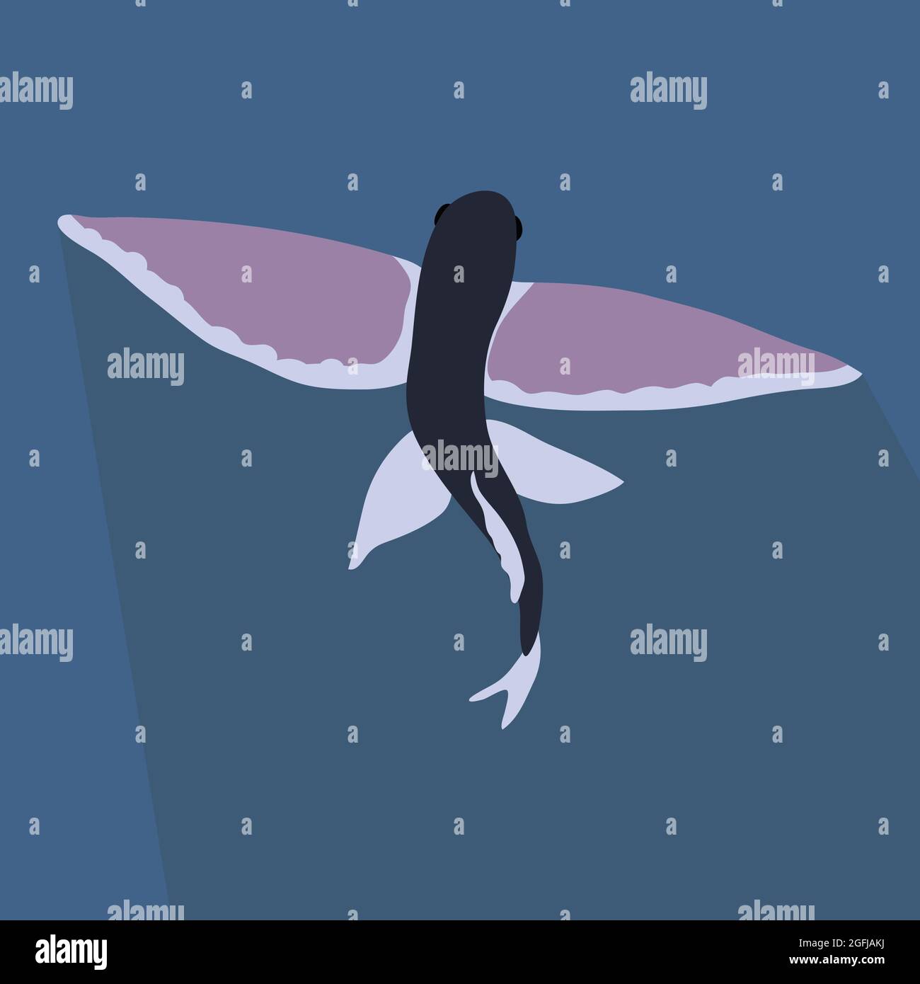 Flying fish icon Stock Vector