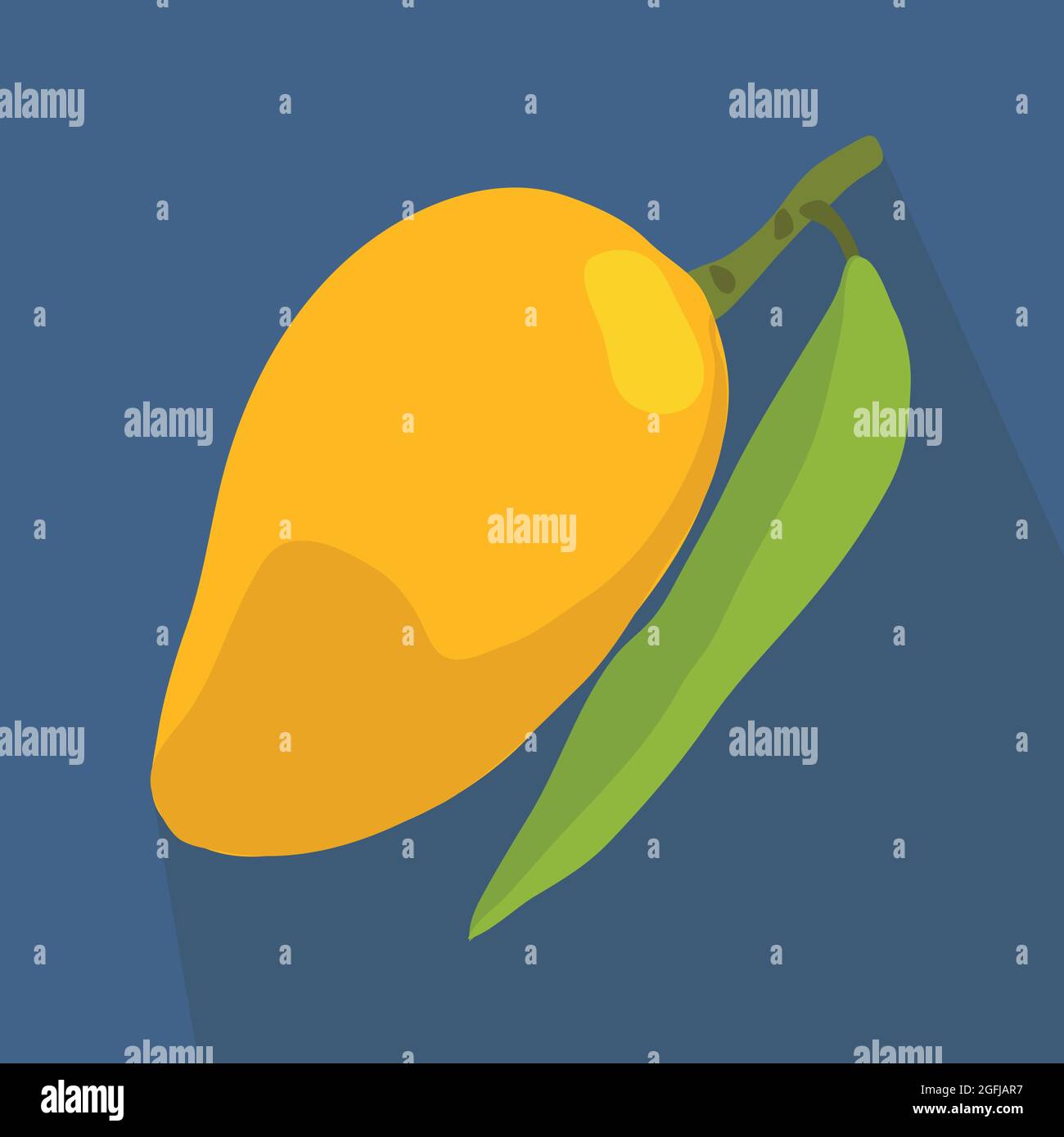 mango icon illustration. Stock Vector