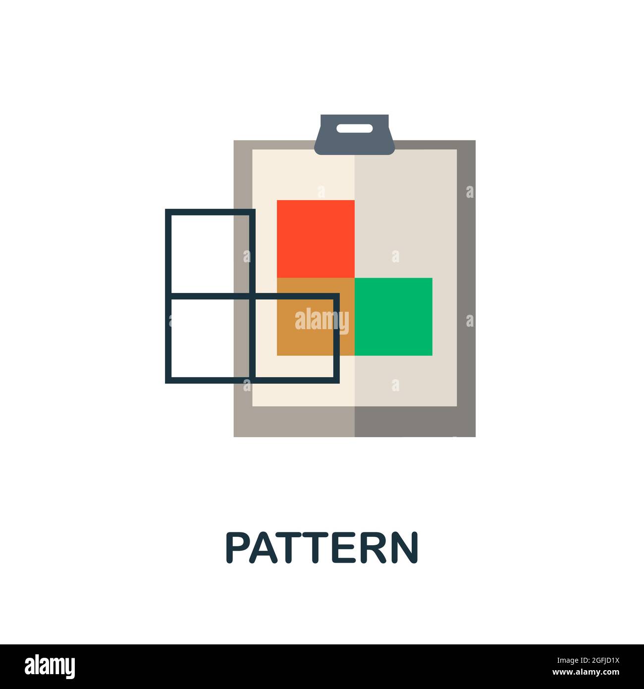 Pattern flat icon. Colored sign from machine learning collection. Creative Pattern icon illustration for web design, infographics and more Stock Vector