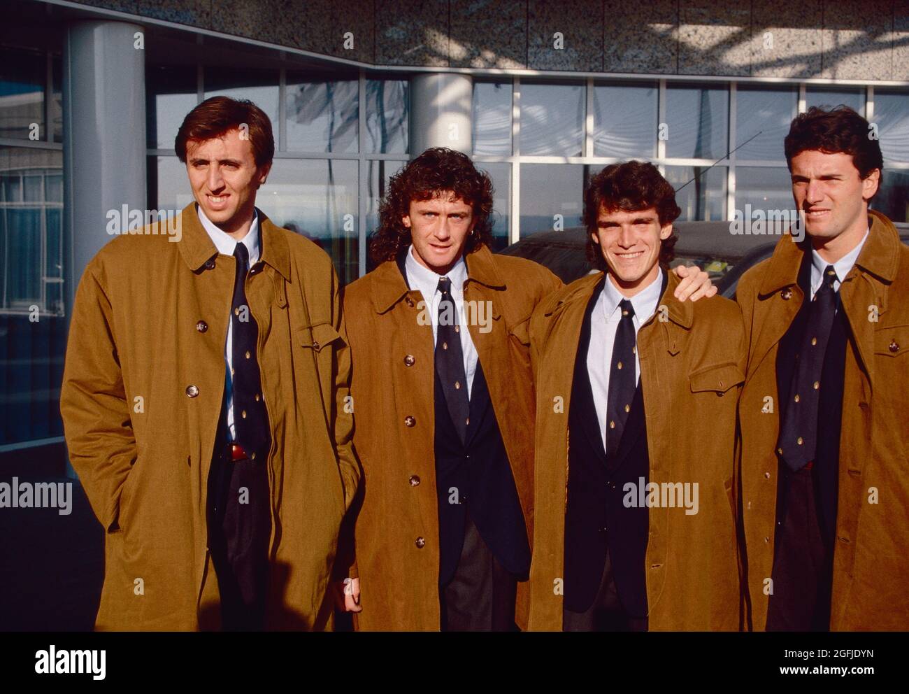Italian Davis Cup tennis team, players Diego Nargiso and Paolo Canè