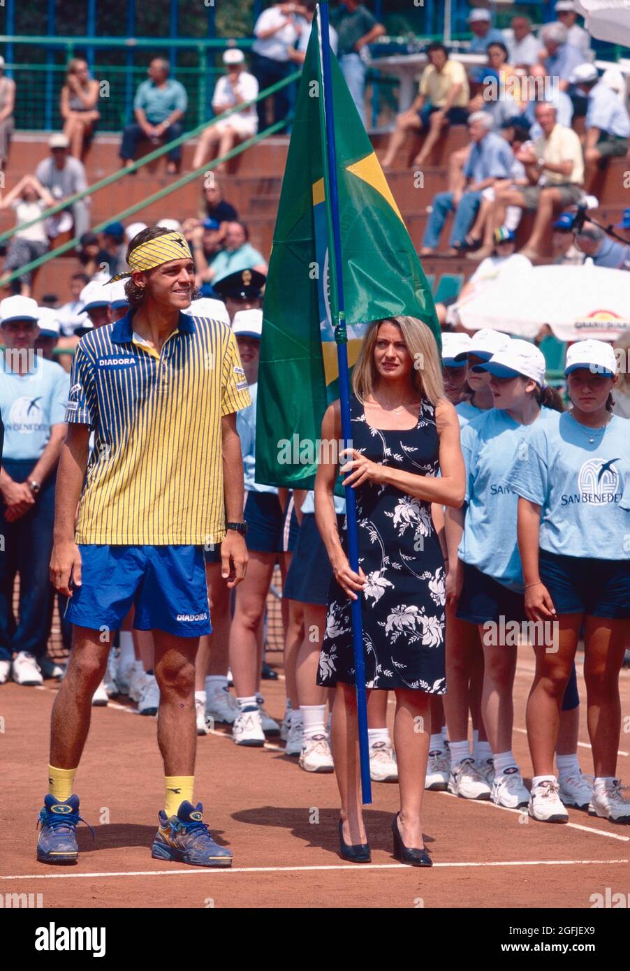 Brazilian tennis player Gustavo Kuerten, Roland Garros, France