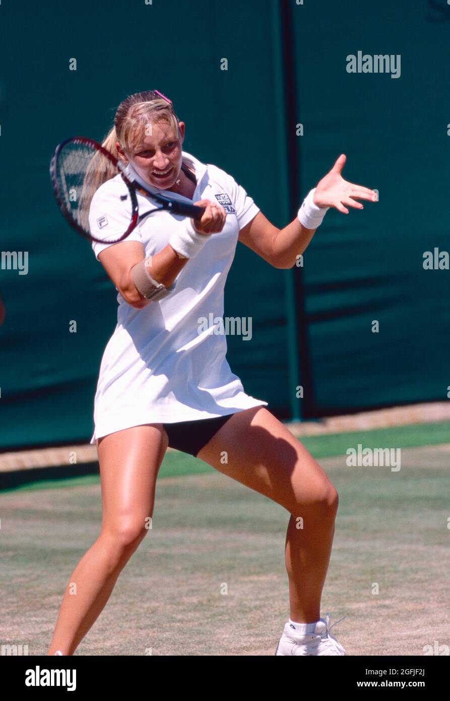 Croatian tennis player Mirjana Lucic-Baroni, Wimbledon, UK 1999 Stock Photo  - Alamy