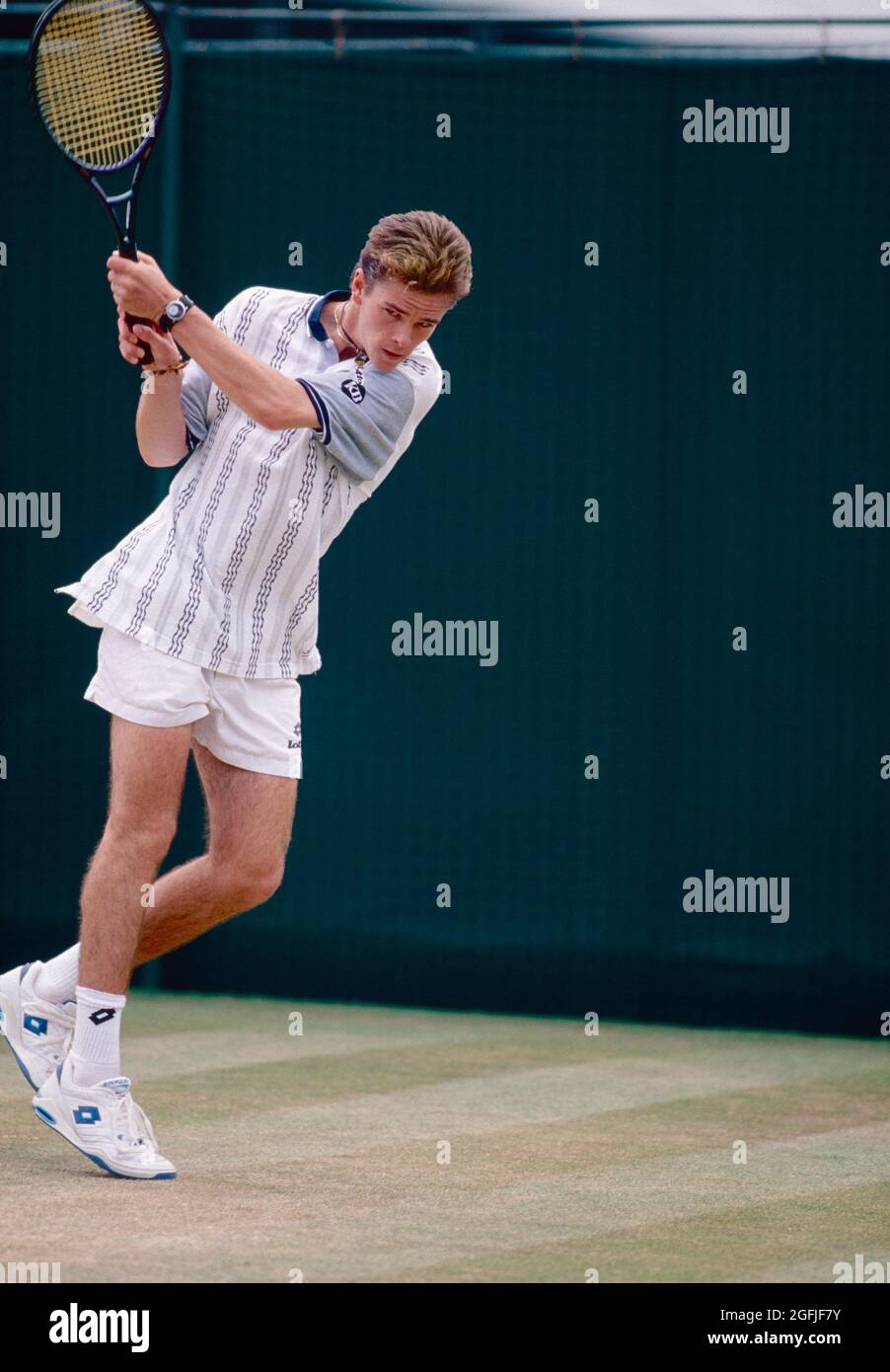 Belgian tennis player Xavier Malisse, Wimbledon, UK 1998 Stock Photo
