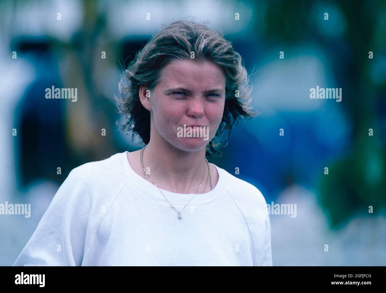 Swedish tennis player Catarina Lindqvist, 1990s Stock Photo Alamy