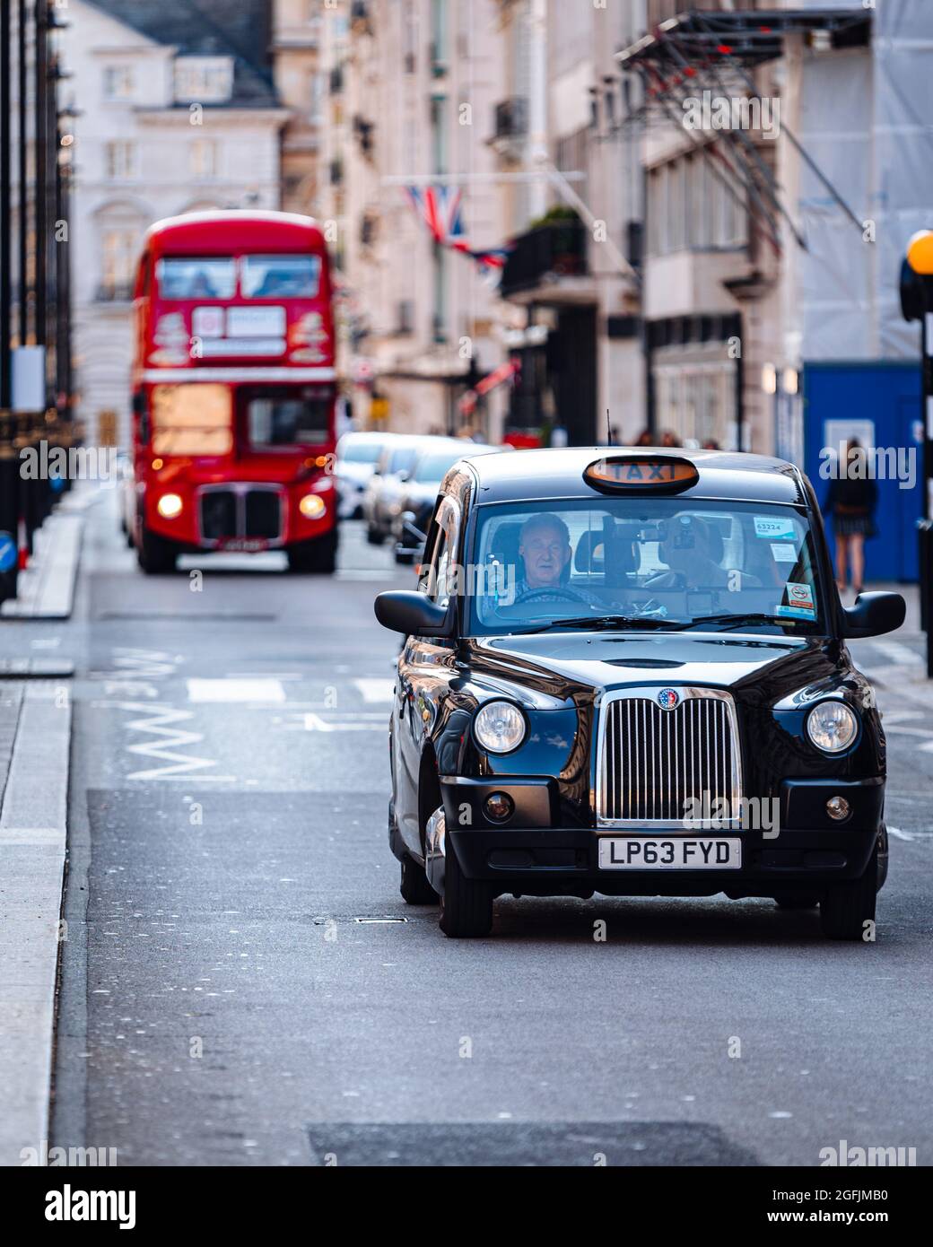Black Cab and Routemaster, London Stock Photo
