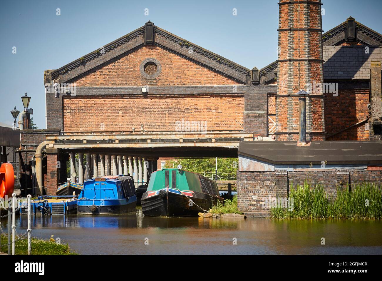 National Waterways Museum Ellesmere Port, end of the Shropshire Union Canal where it meets the Manchester Ship Canal Stock Photo