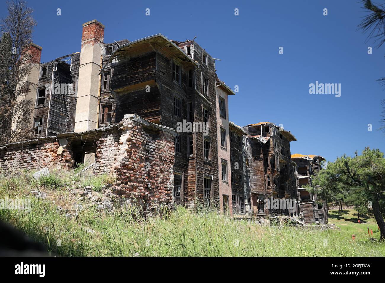 Prinkipo Greek Orthodox Orphanage in Buyukada Island, Istanbul City, Turkey Stock Photo